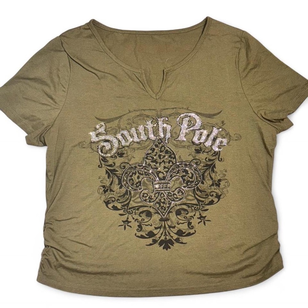 South Pole Khaki Graphic Tee for Women